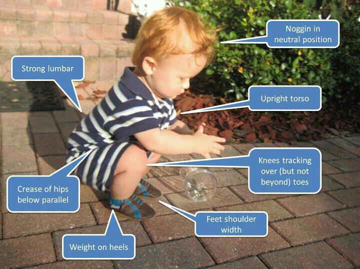 squatting baby