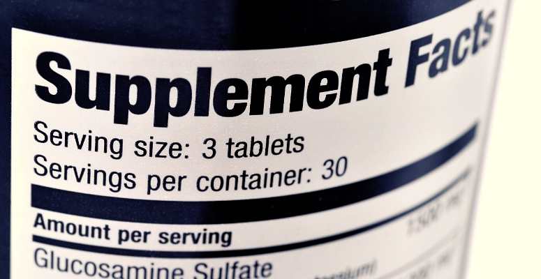 glucosamine supplement label